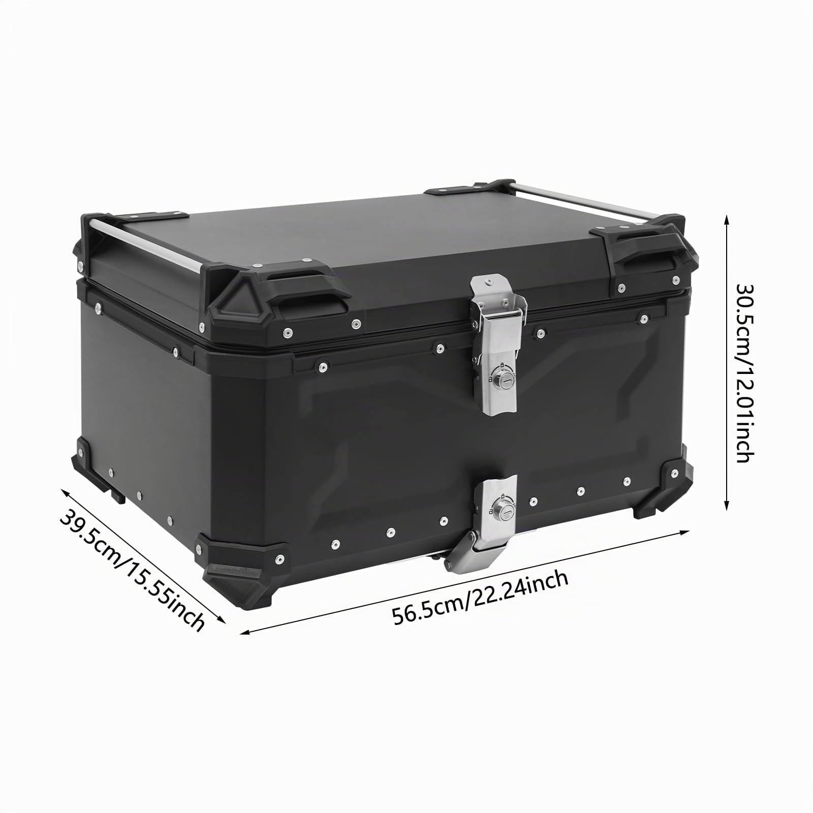 Topcase Baúl de moto 65 l impermeable con cerradura de seguridad
