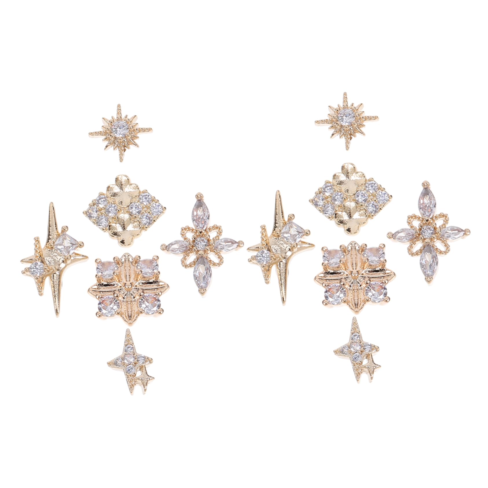 Healvian 60pièces Charms Décoratifs Pour Avec Strass Accessoires De Nail Art Élégants Pour Manucure