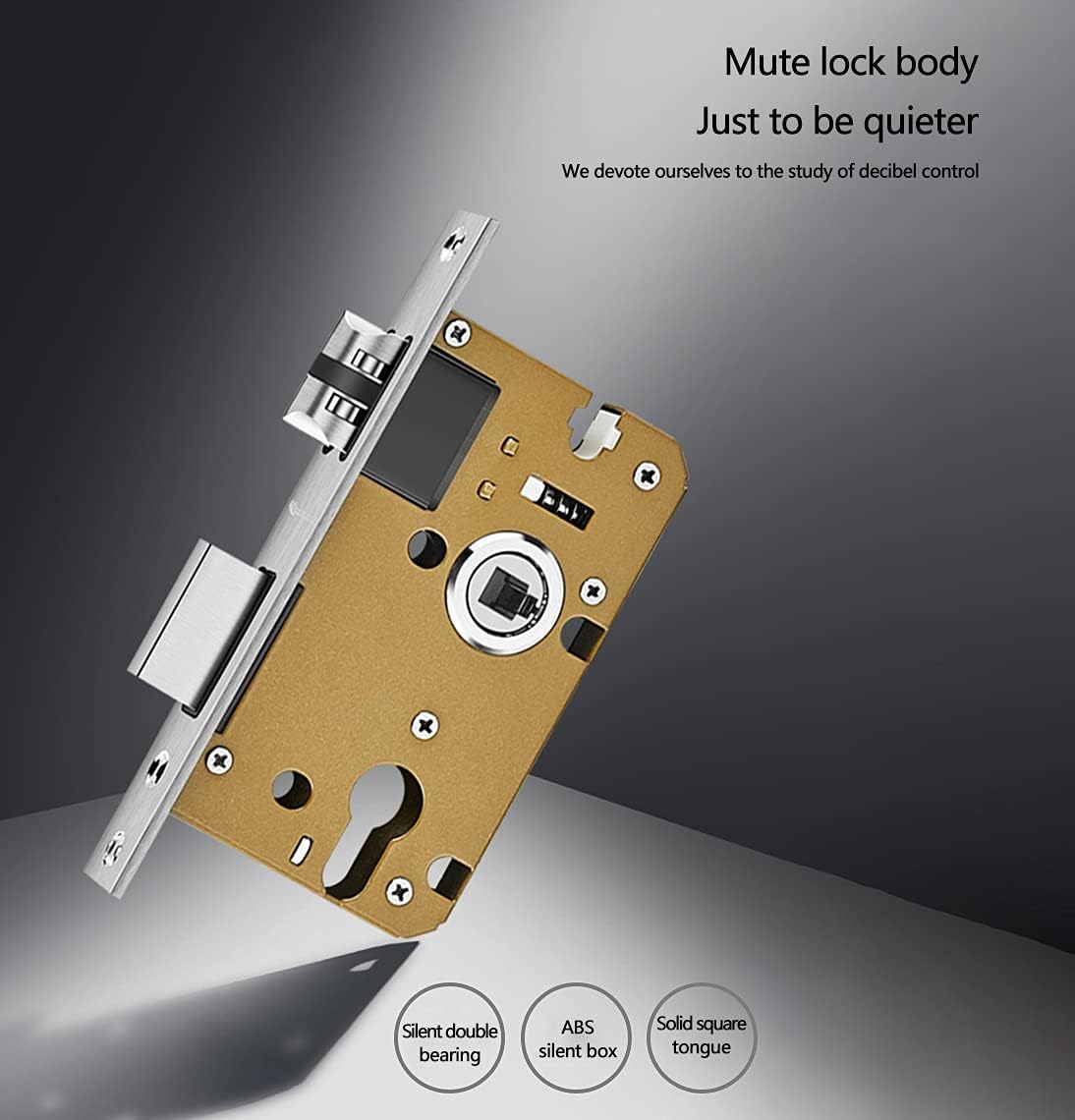 Square Dummy Door Lever Handle - Non-Turning Single Side Pull for Closets & French Doors - Silent Split Door Lock(ModelC)