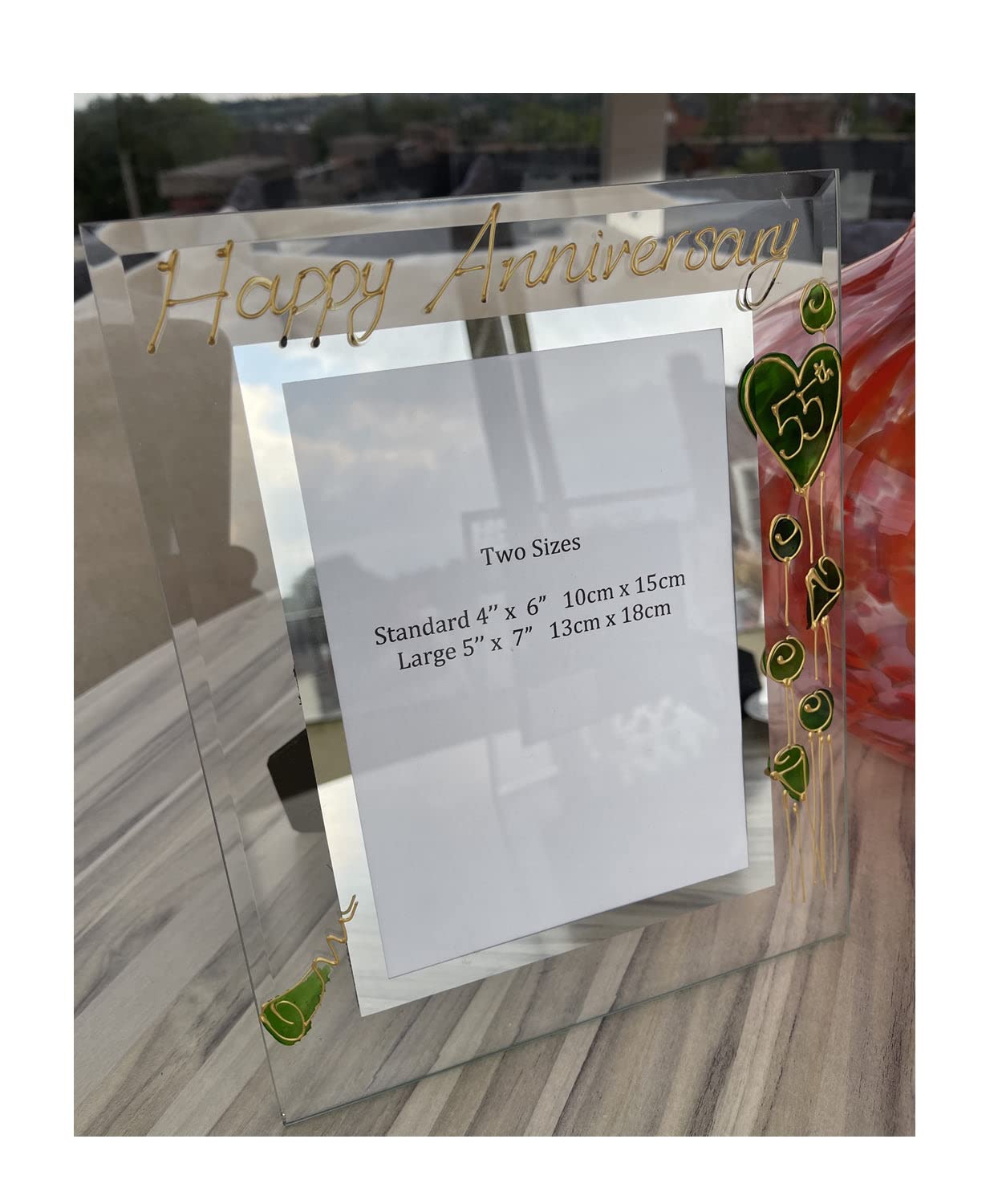 Dreamair Emerald 55Th Wedding (Emerald) Anniversary Photo Frame (P) (5X7) Flower