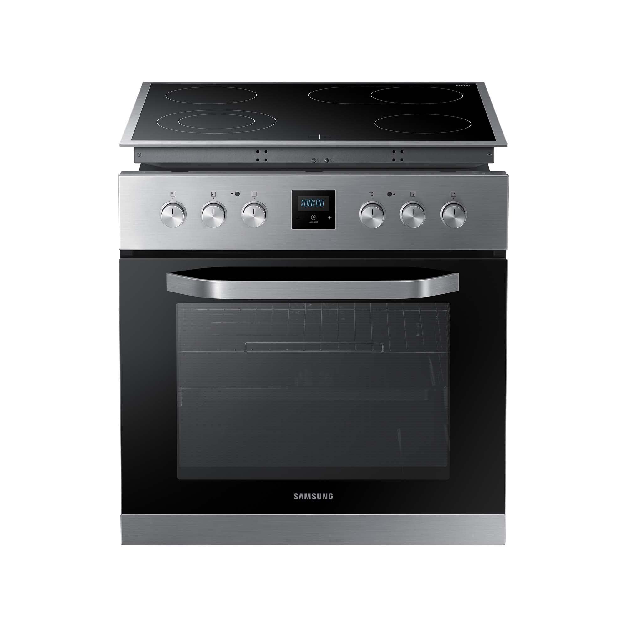 Samsung Herdset F-NB69R3301RS Ceranfeld Einbaubackofen 69ℓ versenkbare Knebel Glaskeramik Kochfläche