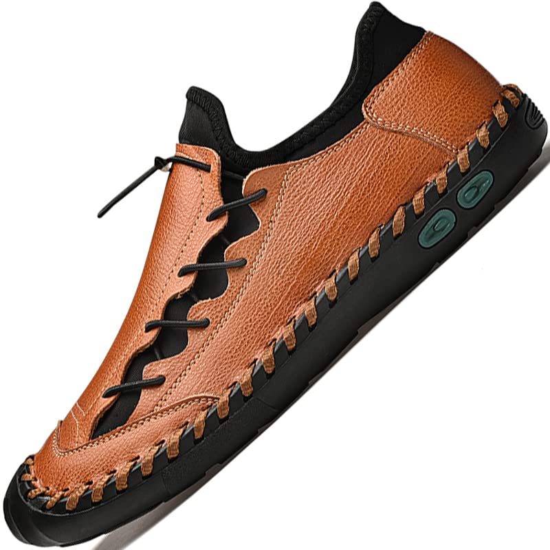 Walking Shoes Mens Leather Loafers for Men Casual Driving Dress Men's Slip on Boat Black White Brown Yellow Size Work Oxford Formal Male Handmade