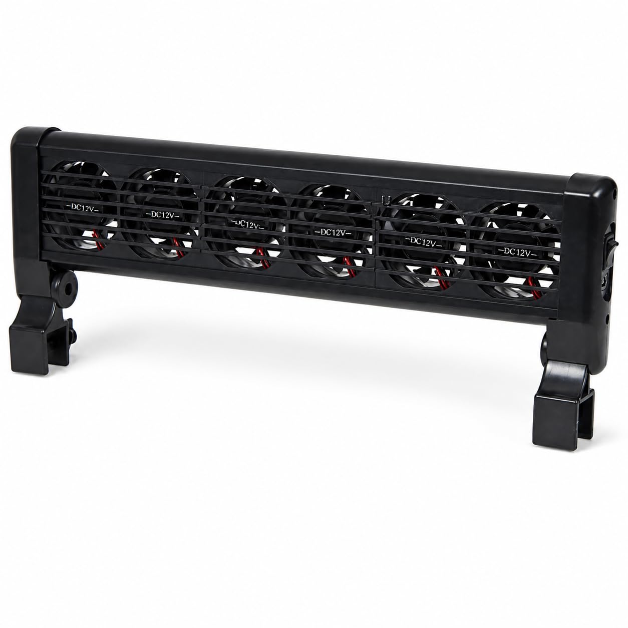 Whimar MultiFan 6 Ventole di Raffreddamento per Acquario, Sistema 12V a 6 Ventole, Basso Consumo 5,7W, Silenzioso <40 Db, per Acquari Aperti, Supporto per Vetro Fino a 20 mm