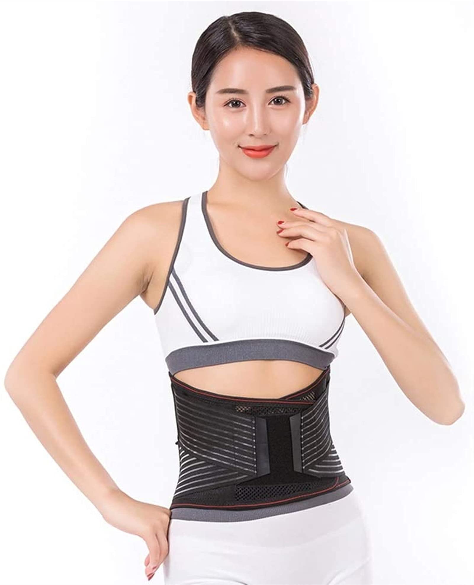 Cinturón De Soporte Lumbar Transpirable Y Ultrafino con Placa De Acero, Protector De Cintura, Faja Adelgazante Sexy, Protección Térmica para Fitness.,
