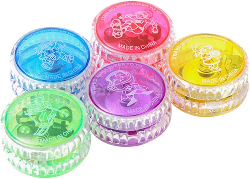 NUOBESTY 5pcs Plastic Yoyo Responsive Loop Yoyo Kids Yo Yos Toys Thread Control Responsive Ball Bearing Birthday Party Favors for Kids Children