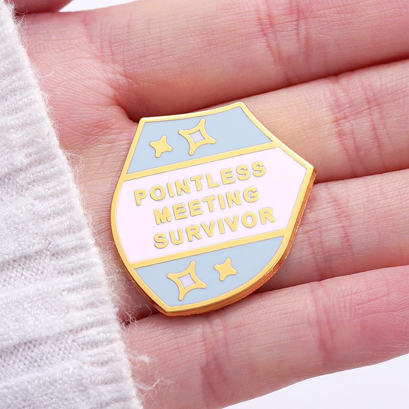 Image of 2pc Pointless Meeting Survivor Enamel Lapel Pin Metal Badge Brooch