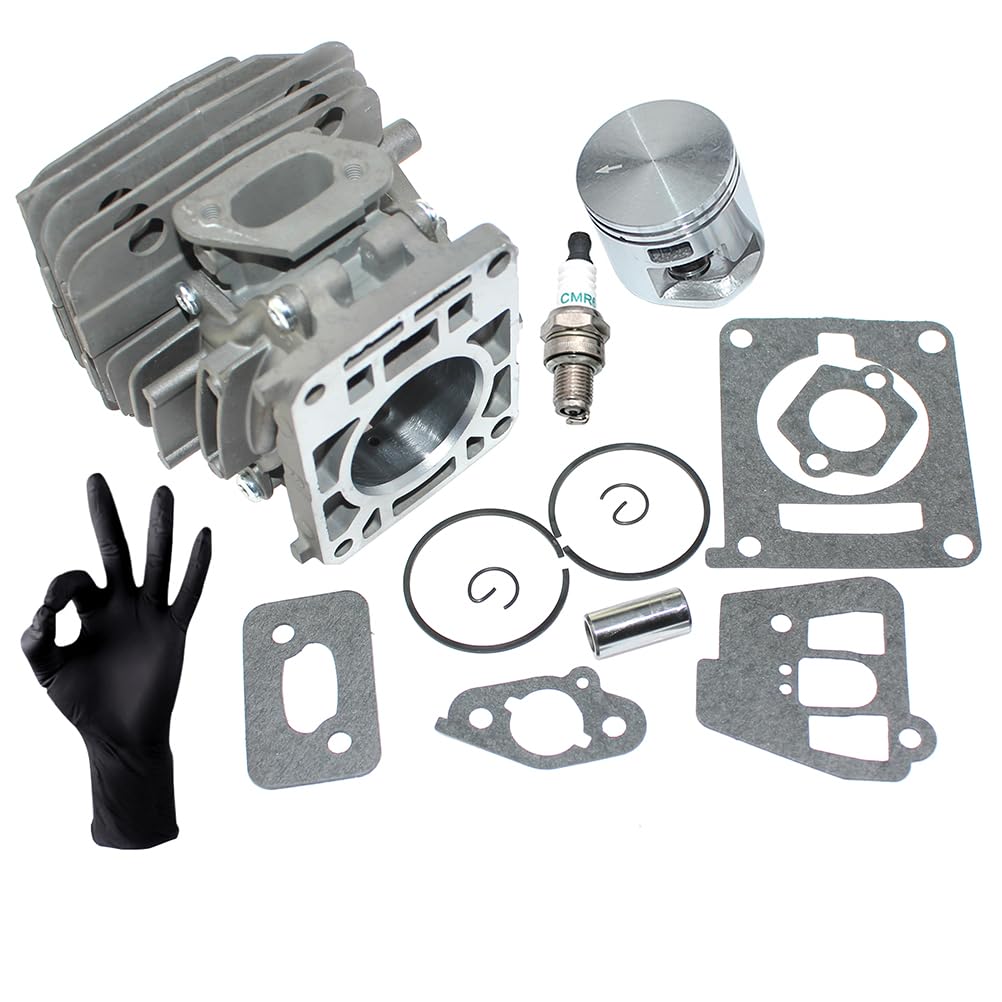 Kit de pistón de cilindro para Stihl FR410C-E FS260 FS260C-E FS260C-EZ FS260R FS260RC-E FS261 FS261C-E FS261C-EZ FS410 FS410C-E FS410C-EM FS410K FS411C-EM FS411C-EM EML SP45 2 unidades