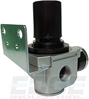 Vista 19 de HEAVY DUTY IN-LINE COMPRESSED AIR PRESSURE REGULATOR FOR AIR COMPRESSOR, 7 TO 215 PSI ADJUSTABLE, HIGH FLOW RATE, WALL BRACKET AND GAUGE INCLUDED