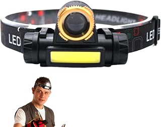Head Flashlight - 2 in 1 USB LED Headlamps | Waterproof Head Lamp, USB Head Light, Head Flashlight for Outdoor Running Hiking Camping Riastvy
