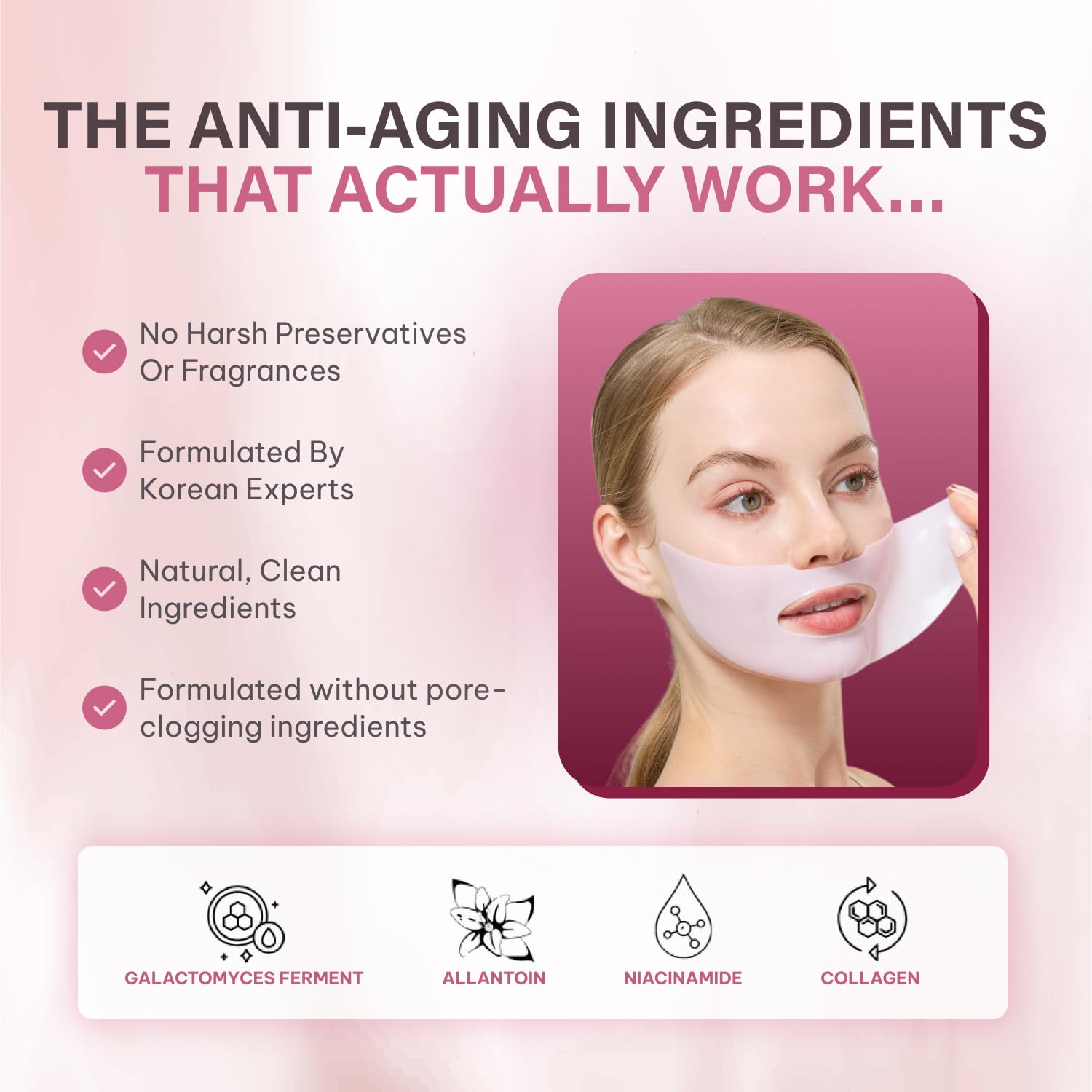Quasi Bio-Collagen Face Mask Overnight – Hydrating Korean Sheet Mask – Niacinamide & Low Molecular Collagen – Firming & Smoothing Skincare for All Skin Types – 4 Masks - Image 8