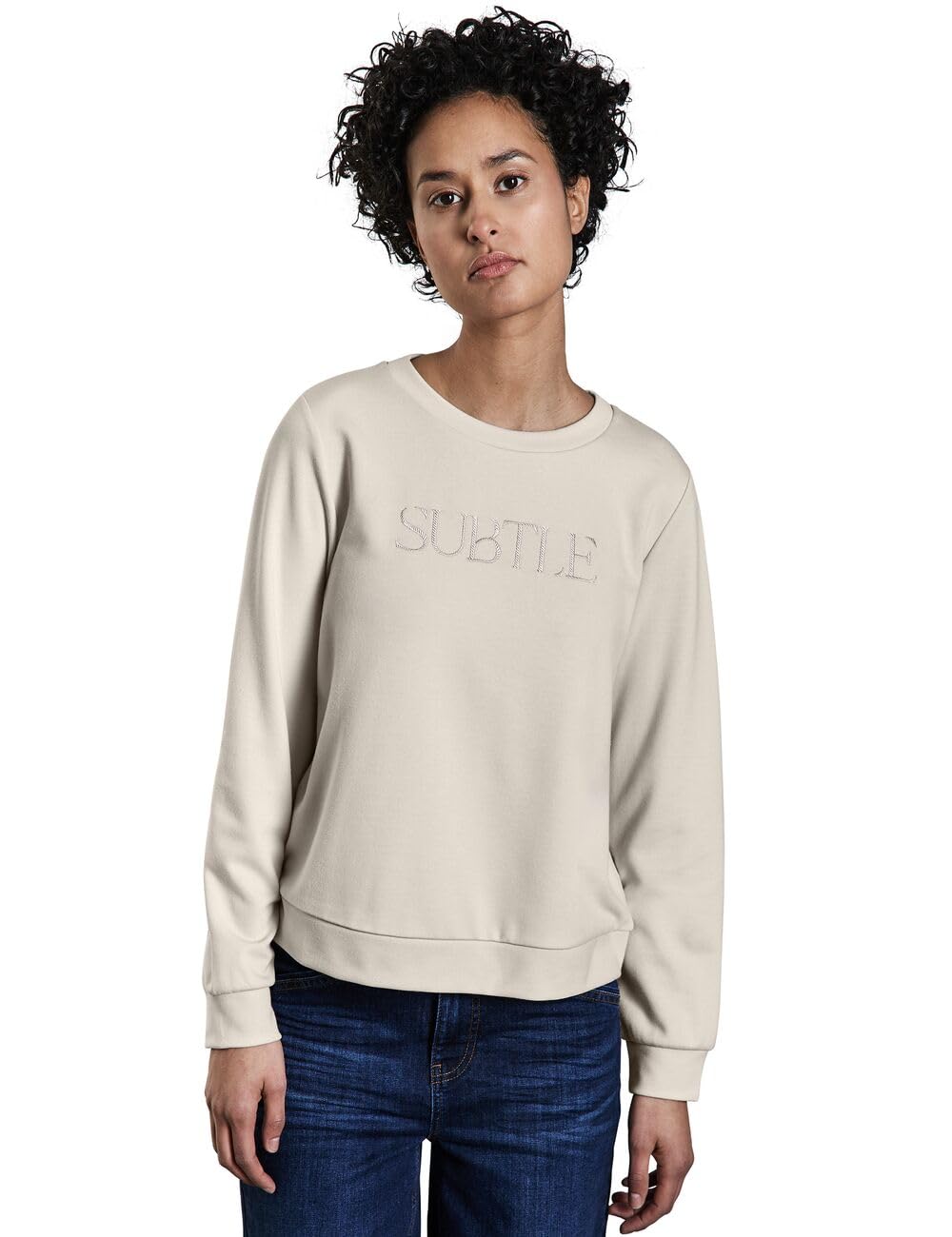 Damen Shirt mit Wording-Stickerei