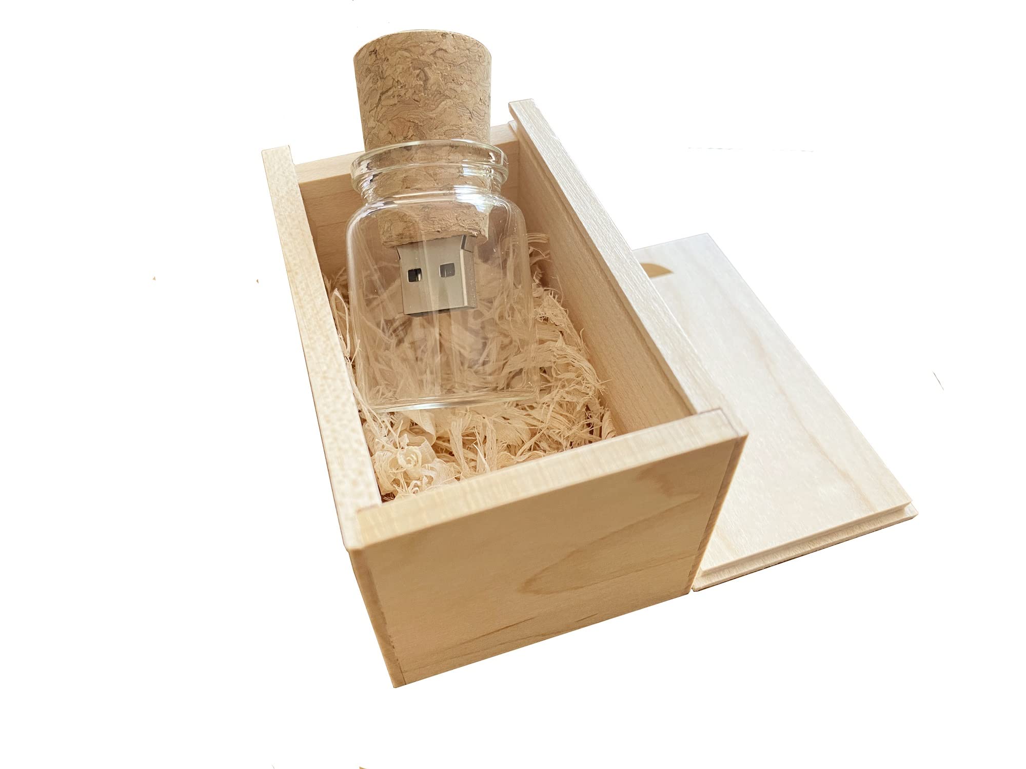 BEIJIGUANG 1PCS Cute Drift Bottle USB Flash Drive Memory Stick Storage U-disk With Maple box (2.0/8GB)