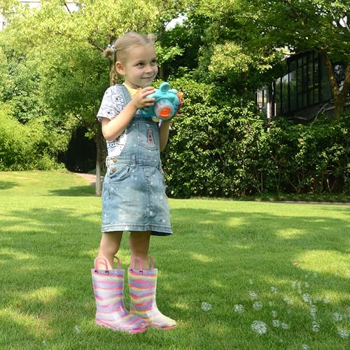 landchief Toddler Rain Boots Kids Waterproof Boots for Boys Girls with Easy-on Handles Outdoor Unisex-Child3