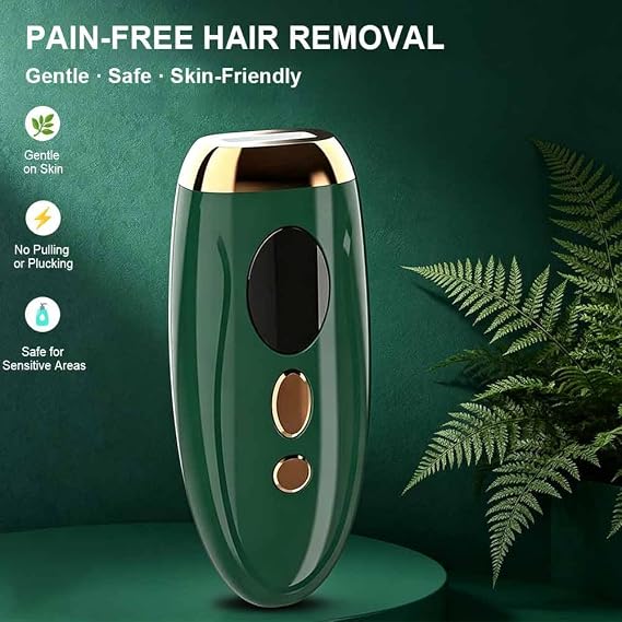 Laser Hair Removal Device Featuring IPL Technology, Supporting 999,999 Flashes and 5 Energy Levels,Suitable for the Area Around the Lips, the Bikini line,Body use, for Both Men and Women