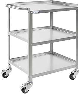 26 Industrial Apartment Decor Ideas For Small Urban Homes 50 Hally Stainless Steel Utility Cart 3 Tier NSF Commercial Heavy Duty Meta...