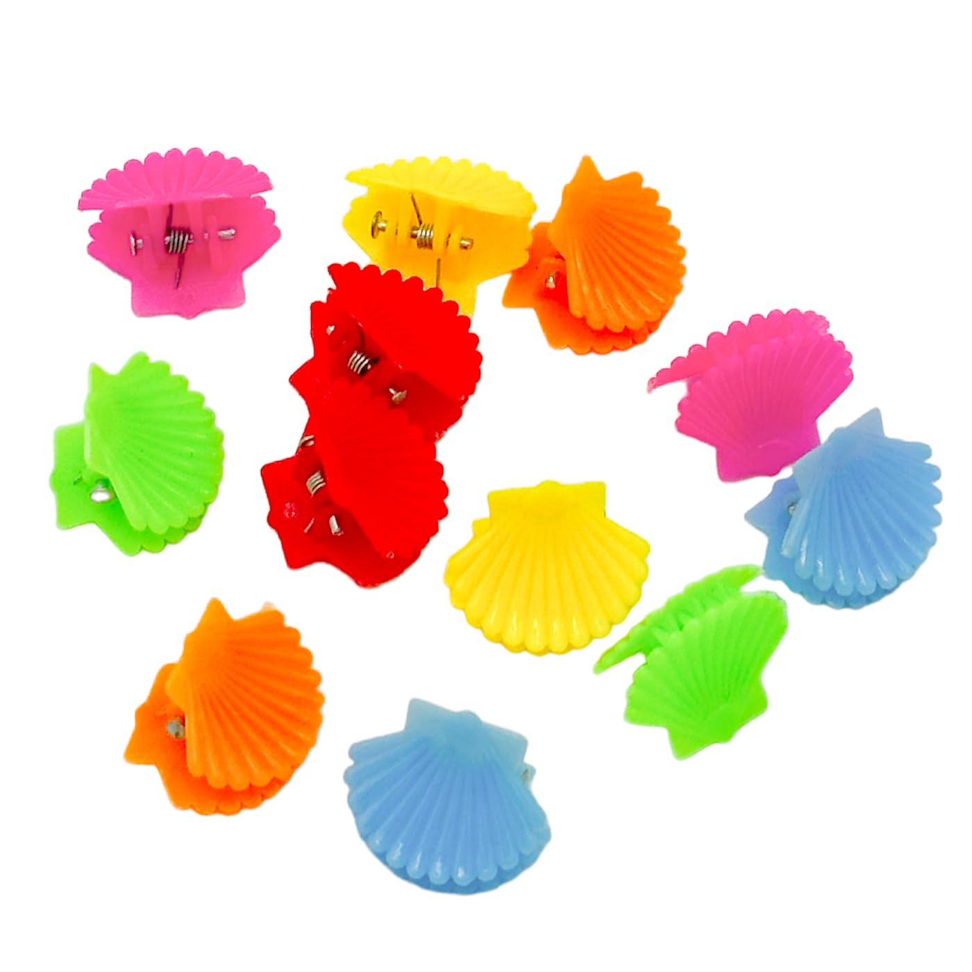 HAARallerliebst® Hair Clip Shell Clips 12 Pieces Hair Clips Small with Box Shell Hair Clip Mini for Girls and Children 6 Colours (Shells - Image 2
