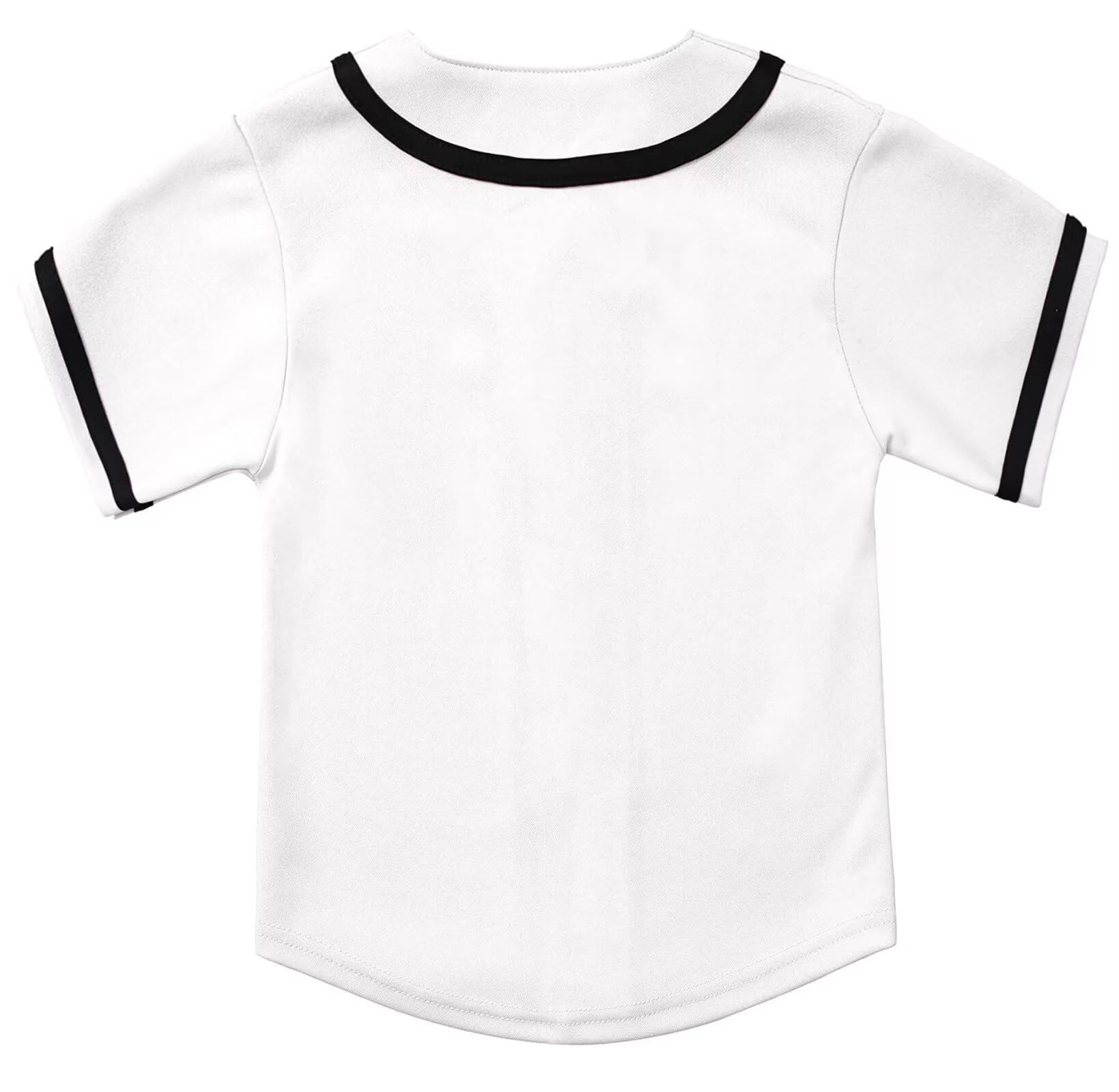 OUTOFGAS Kids Baseball Jersey Button Down T Shirts Boys Girls Hip Hop Fashion Sports Blank Baseball Tee Softball Jersey