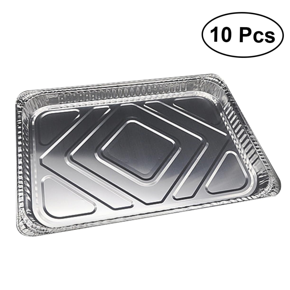 Happyyami 10pezzi Teglie per Grasso Barbecue in Alluminio Pz Stagnolati Teglie Raccogli-Grasso Riciclabili per Barbecue e Cottura Contorni