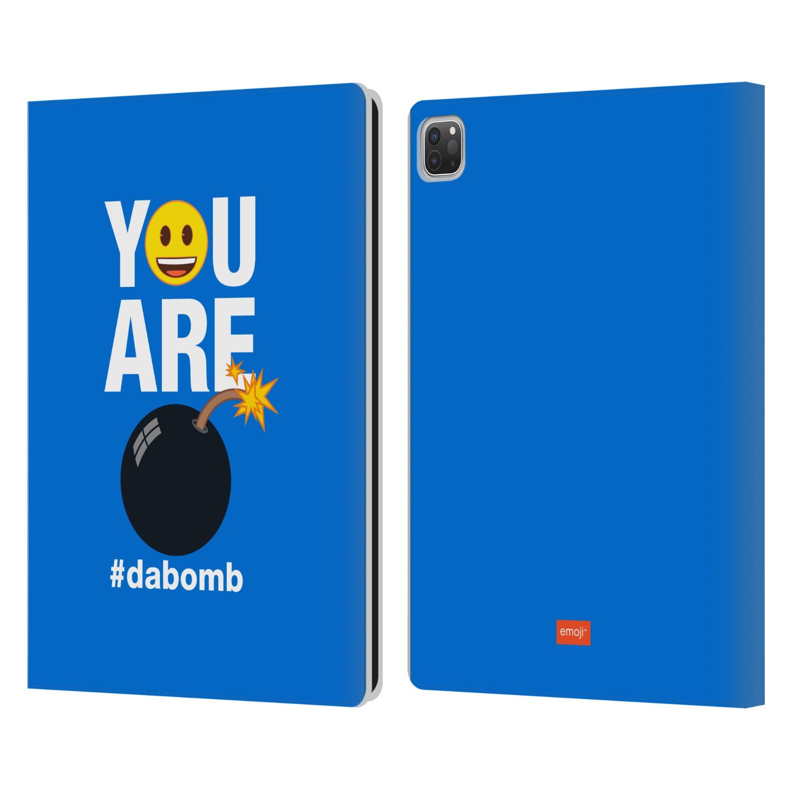 Head Case Designs Officially Licensed Emoji® Dabomb Flat Leather Book Wallet Case Cover Compatible with Apple iPad Pro 13 M4 2024