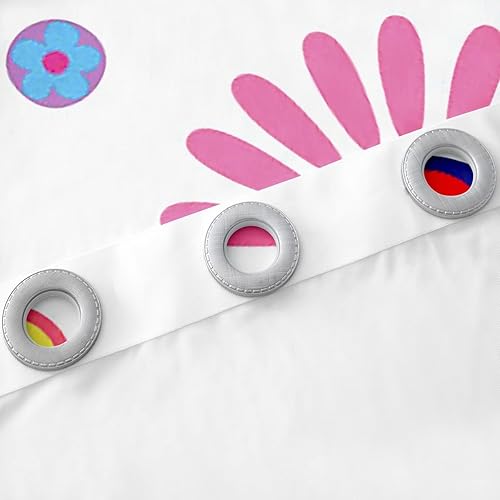 Miniatura 78 de Erosebridal Cortinas retro de los años 60 y 70 de 84 x 63 pulgadas, cortinas opacas rústicas de flores psicodélicas para hombre y mujer, diseño