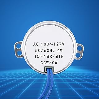 Ty-50B E212993 Ty-50Bty-50B Turning Motor Turntable Motor Electric Motor Synchronous Motor AC 100 127V 4W Electric Fireplace Geared Motor 50 60Hz CCW CW Low Consumption Low Noise (15-18RPM)