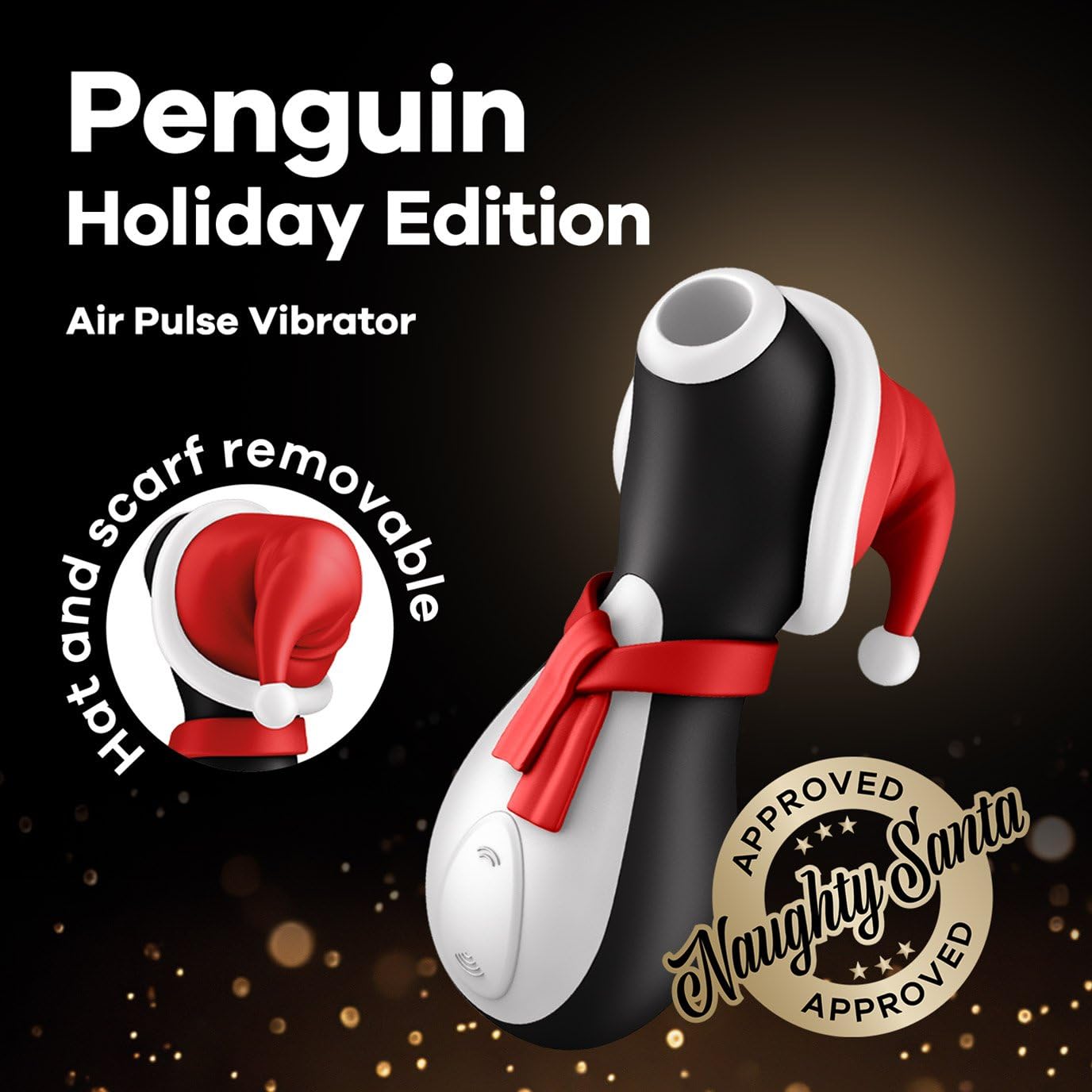 Satisfyer Penguin Holiday Edition Vibrador | Air Pulse Succionador de Clítoris Femenino | 11 Intensidades diferentes | Juguetes sexuales | Resistente al Agua (IPX7) | Silicona respetuosa con la Piel