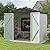 Patiowell Outdoor Storage Shed 8x6 FT, Garden Tool Storage Shed with Sloping Roof and Double Lockable Door, Outdoor Shed for Backyard Garden Patio Lawn, White