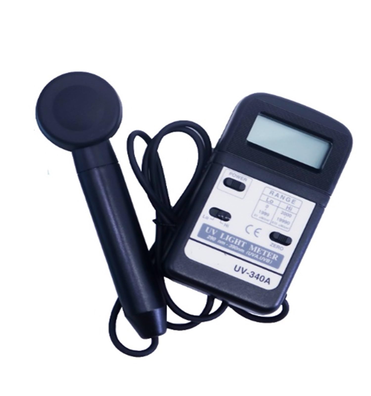 Miernik UV, 0-1999uW/cm2, 2000-19990uW/cm2, 290-390nm (UVA, UVB), Miernik światła UV UV-340A