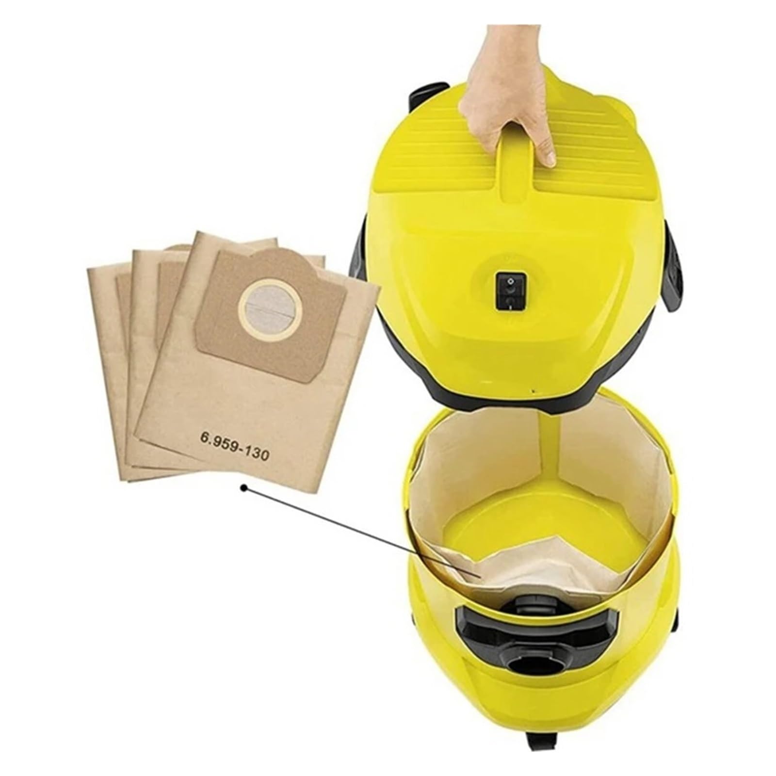 Sacs À Poussière Sous Vide Compatibles Avec Karcher WD3 MV3 SE4001 SE4002
