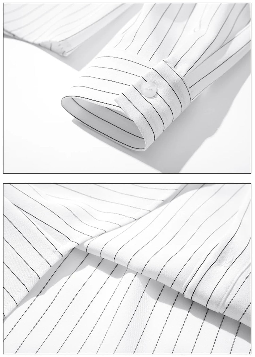 Camisas coreanas de manga larga a rayas para mujer, elegantes camisas formales de oficina