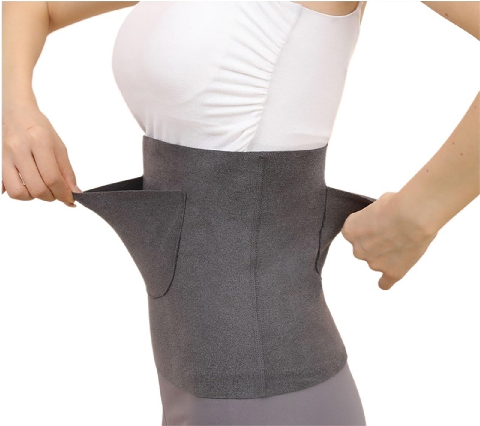 Ceinture Lombaire Réglables Ceinture De Soutien du Ventre en Coton, Unisexe avec Deux Poches Travail Universel(G,XL)