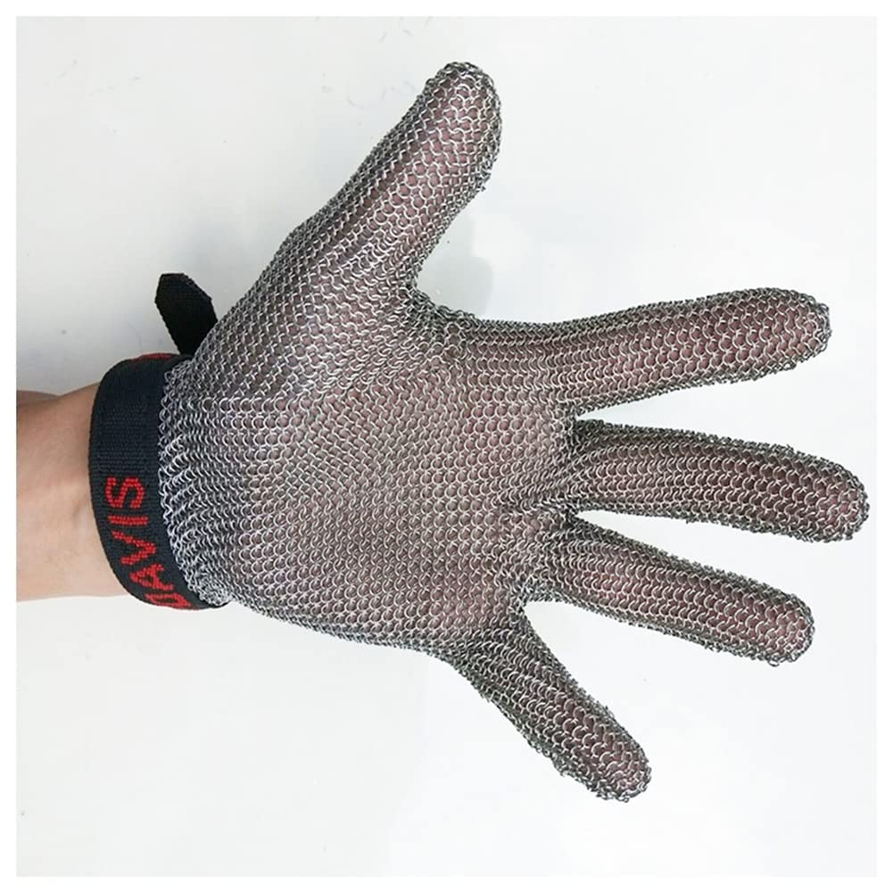 304 Guantes Resistentes Al Alambre De Acero Inoxidable Seguridad For Jardinería 6 Tamaños (Size : 1 Piece/XS)