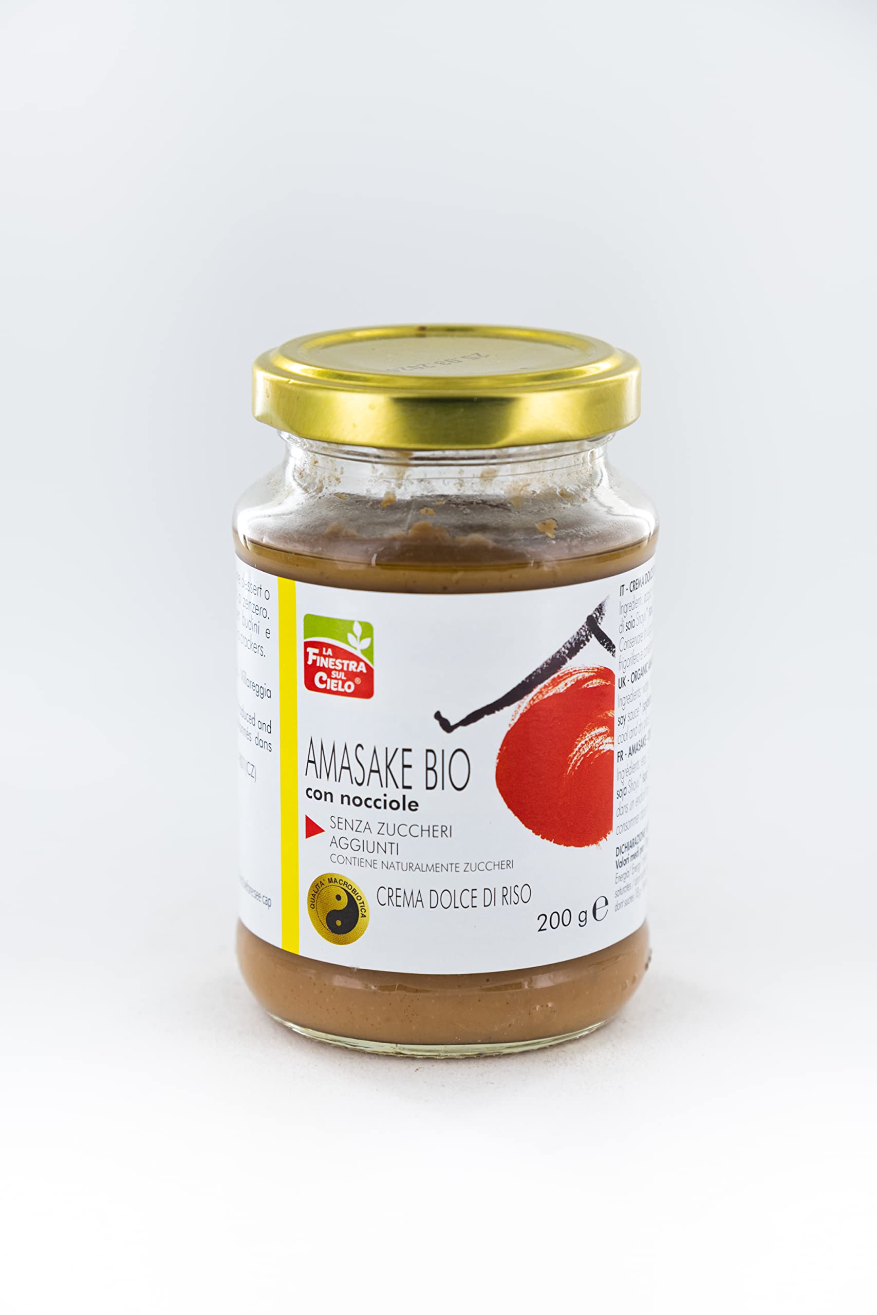 La finestra sul cielo, Amasake di riso integrale con nocciole bio, senza zuccheri, 200g