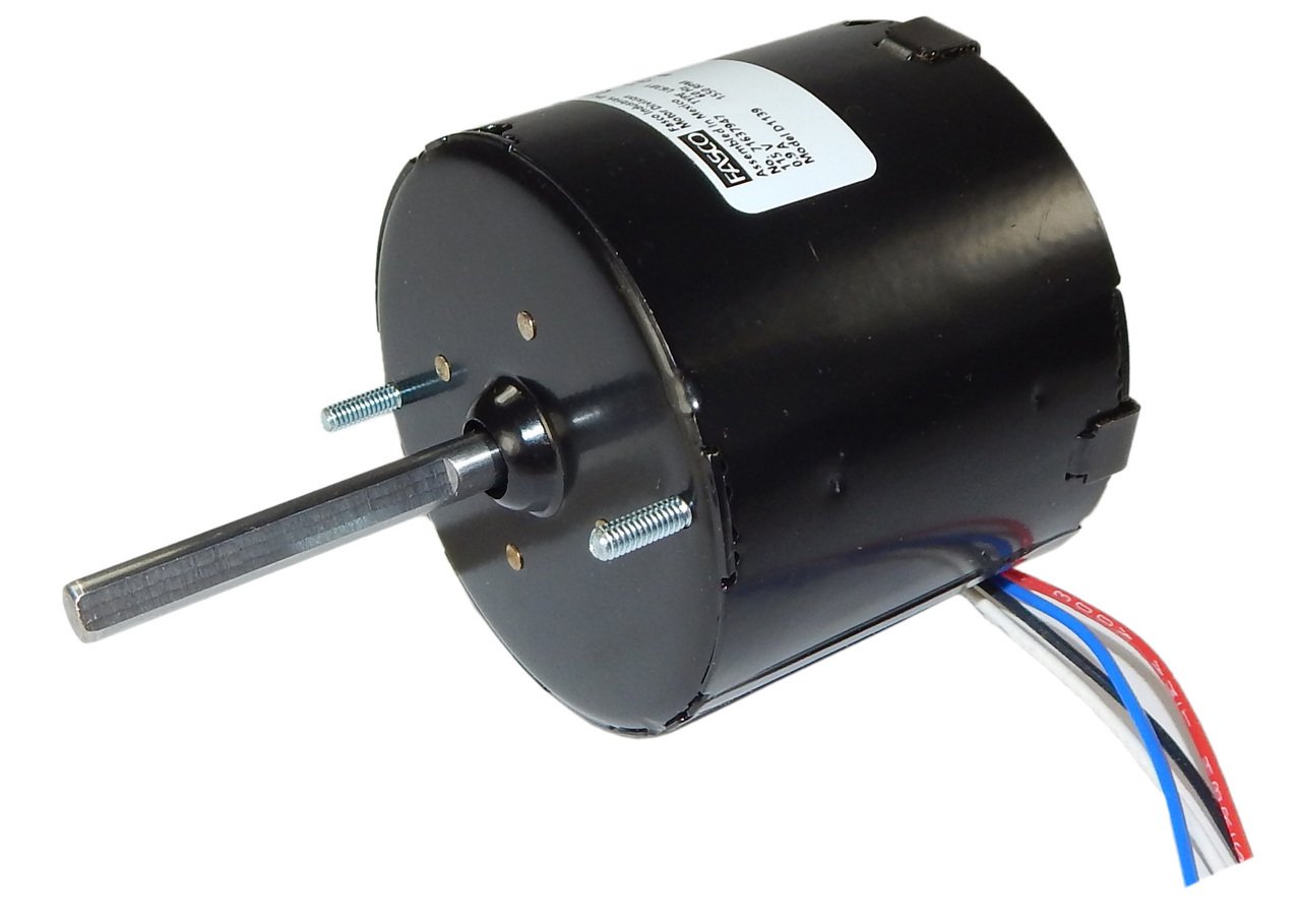 Fasco D1139 3.3" Frame Open Ventilated Shaded Pole General Purpose Motor with Sleeve Bearing, 1/50-1/80-1/125HP, 1500rpm, 115V, 60Hz, 0.88 amps