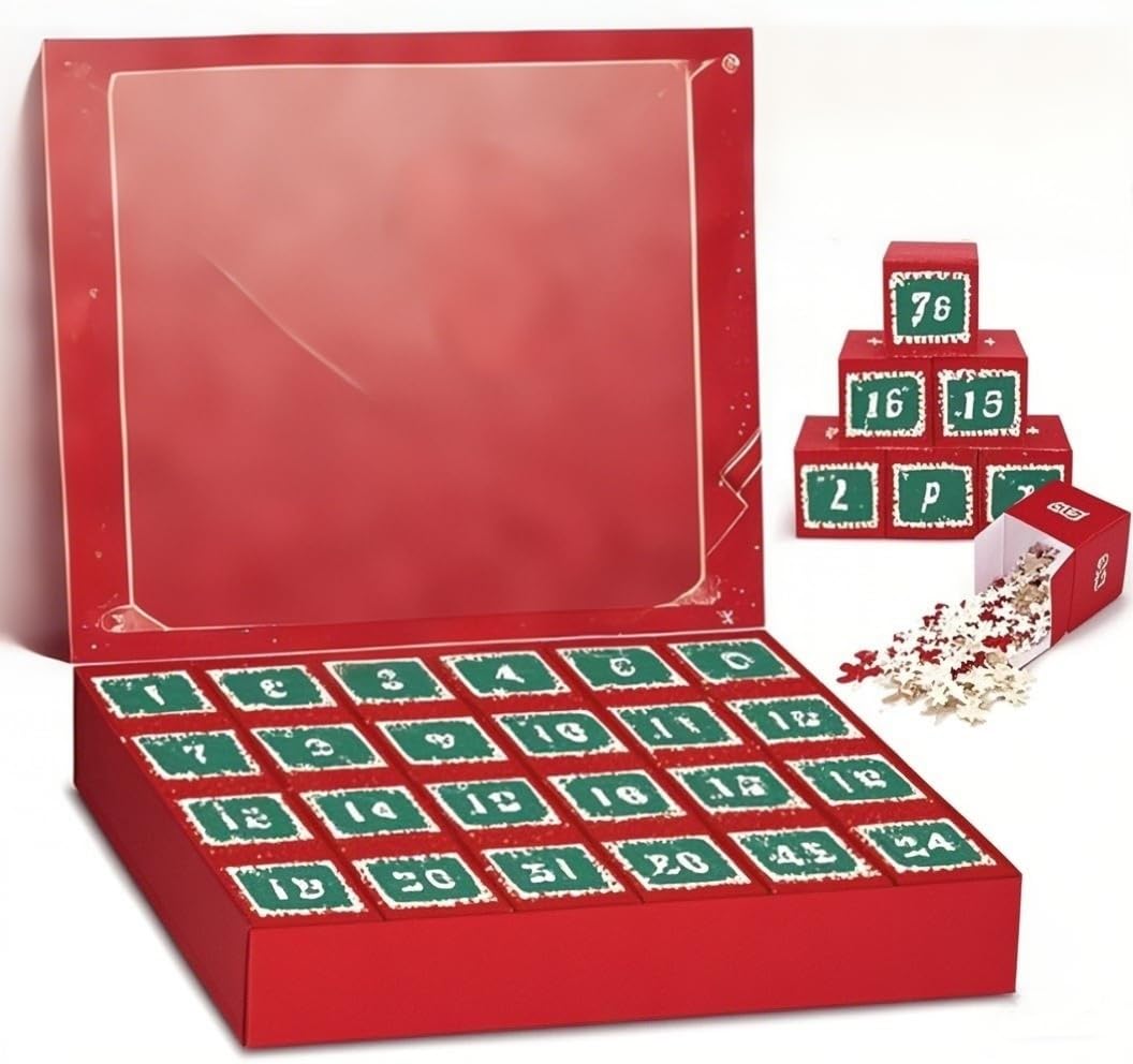 Puzzle Calendario Dell'Avvento 2024 – 1008 Pezzi A Tema Natale, 24 Giorni Di Conto Alla Rovescia Per Adulti E Bambini