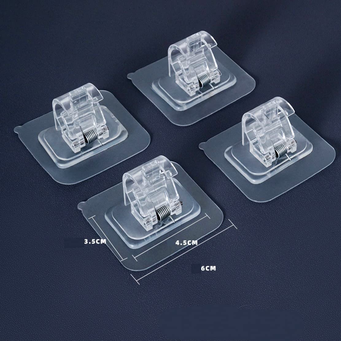 Zelfklevende Gordijn Staaf Beugel, Geen Boor Gordi Haken Houder Plastic Eenvoudig Kleverige Gordijn Rod Haken Voor Keuken Badkamer