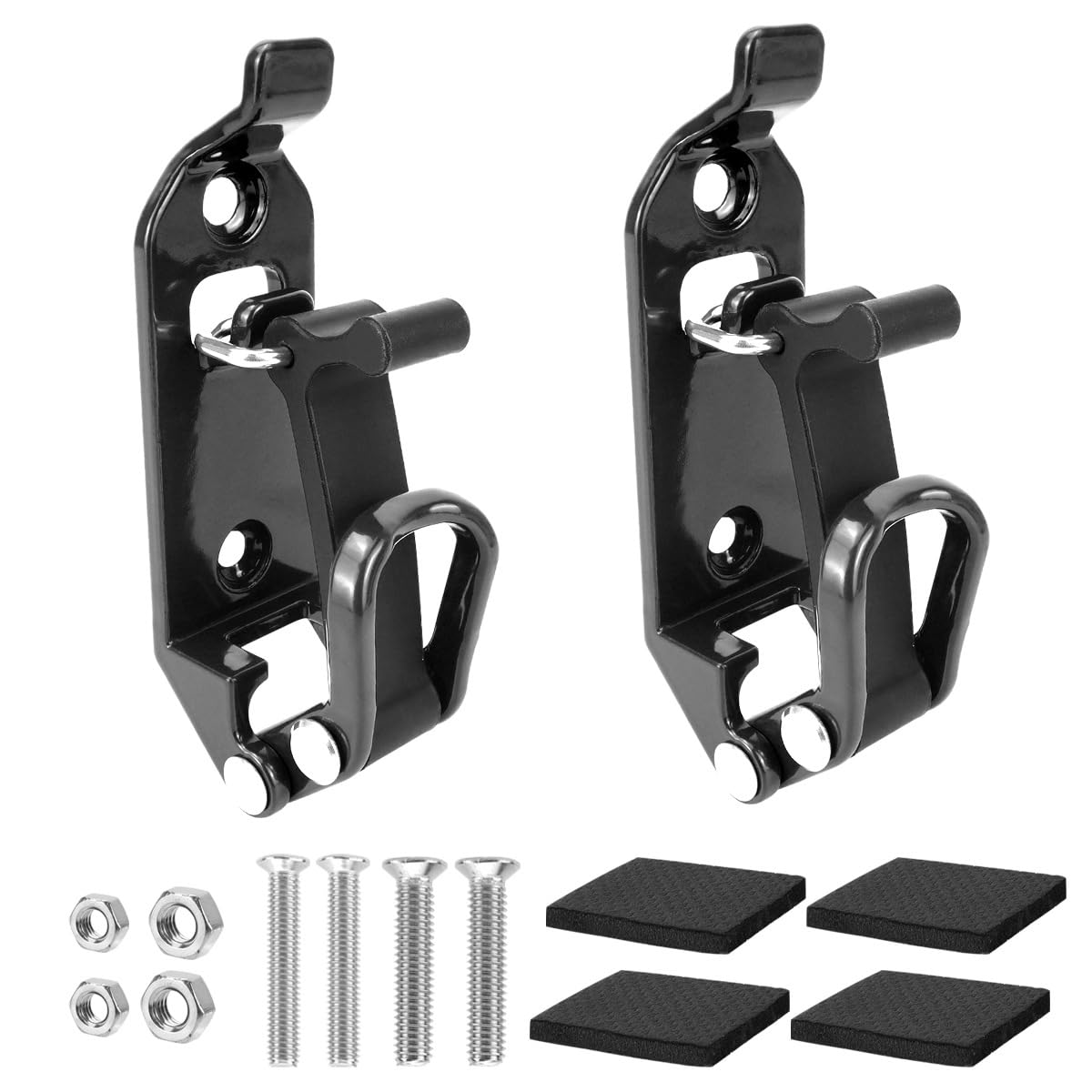 HNBCYRND Shovel Mount for Roof Rack,Metal Rubber Clamps,Wall Mounting Brackets,Quick Release Axe Holder Kit,Car Accessories Clamp Brackets Truck,Boats Overlanding Gear (2 items,Black)