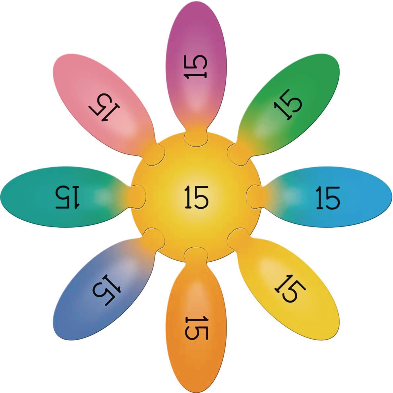 Really Good Stuff Daisy Number Sense Puzzles Set - Numbers 11 to 20 - Ages 4-6, Grades Pre-K-1