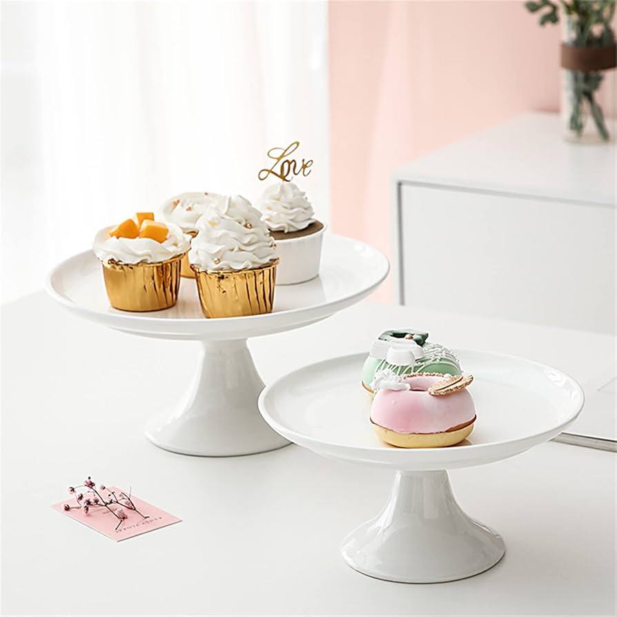 Amazon｜ケーキスタンド 蓋付き、丸型陶器製ディナープレート