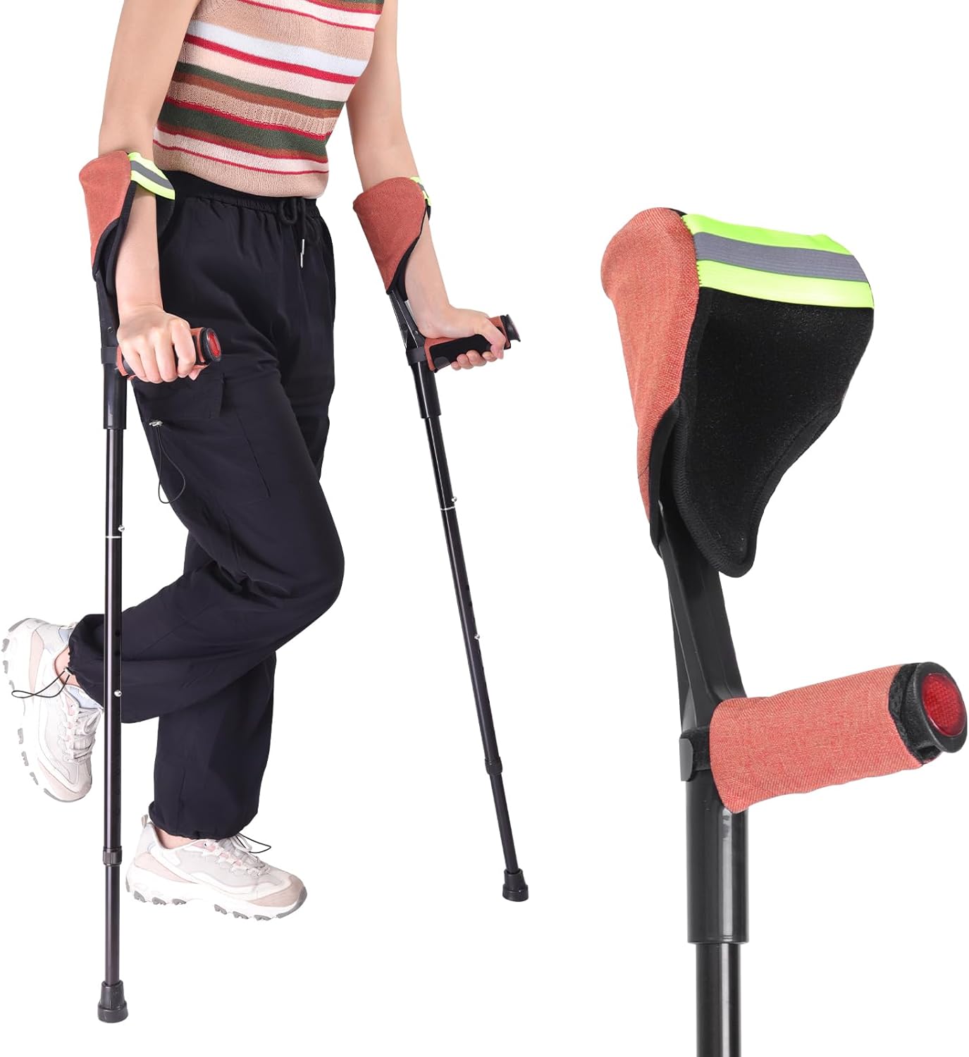 Forearm Crutches （A Pair）, Folding Forearm Crutches