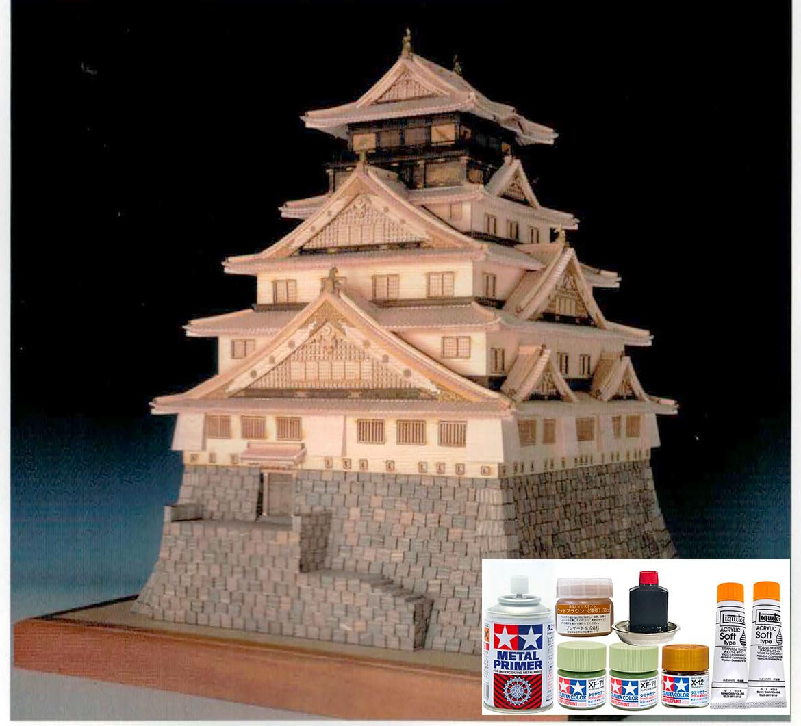 Amazon | ウッディジョー/木製建築模型 1/150大阪城・天守閣+塗料