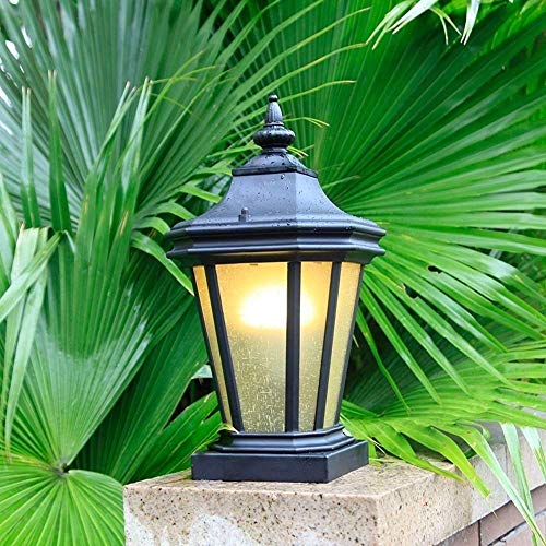 Preisvergleich Produktbild EASTYY IP33 Wasserdichter Spalt Scheinwerfer Außenaluminiumdruckguss Korrosionsschutz Laternenpfahl- American Retro Brown Stoff Pfosten-Licht-E27 Regenschutz Wandsäule Licht For Garage Park Villa Gard