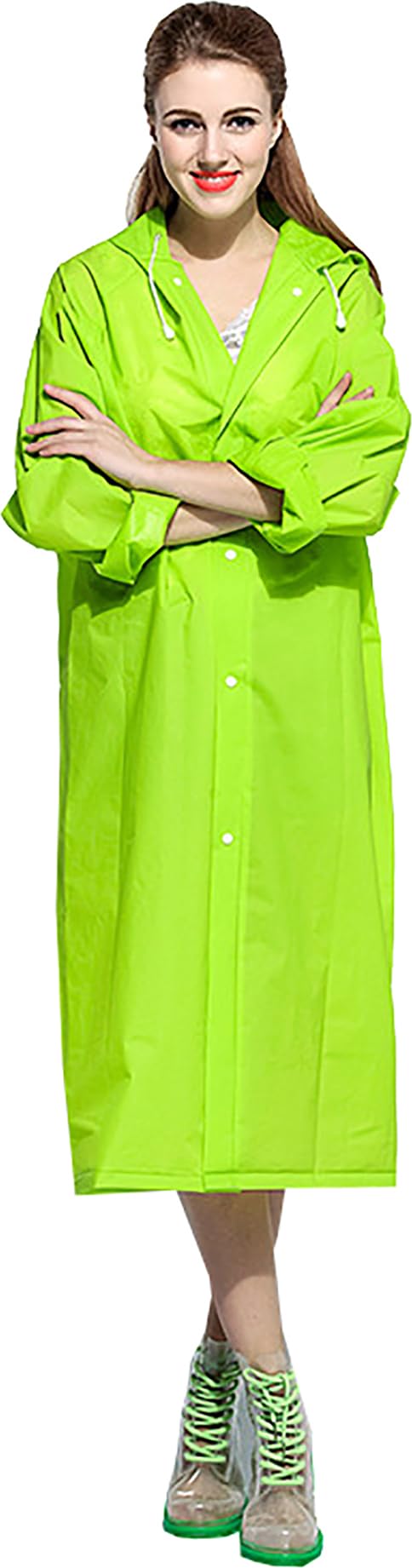 Casual Solid Women Raincoat (Raincoat EVA_Grey_XL)-image-48