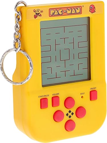 Fizz Creations Juego de llaveros PAC-Man. Incluye pantalla LCD, controles 4 direccionales y 4 modos de juego con juego y sonidos originales de