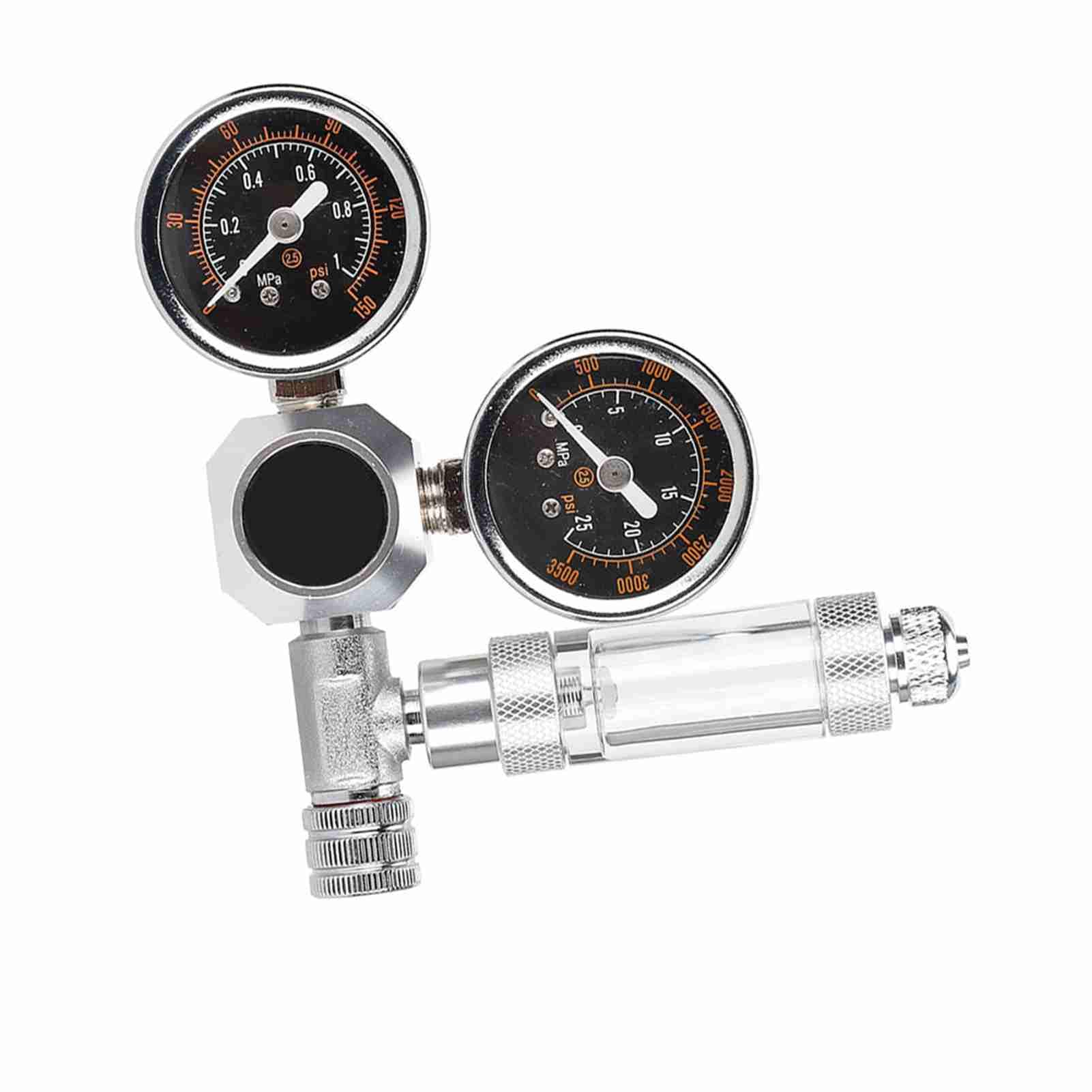 Régulateur de CO2, Double Affichage avec Compteur à Bulles et clapet Anti-Retour, pour Aquarium, Taille G5/8