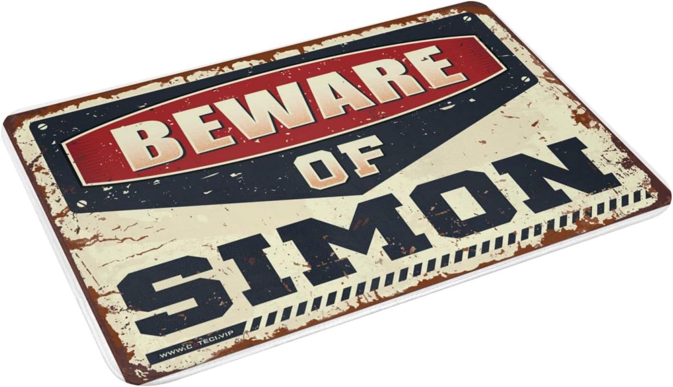 Autumn Door Mats Outdoor Beware of Simon Doormat Home Decor for Men Music Decor(65X90CM)