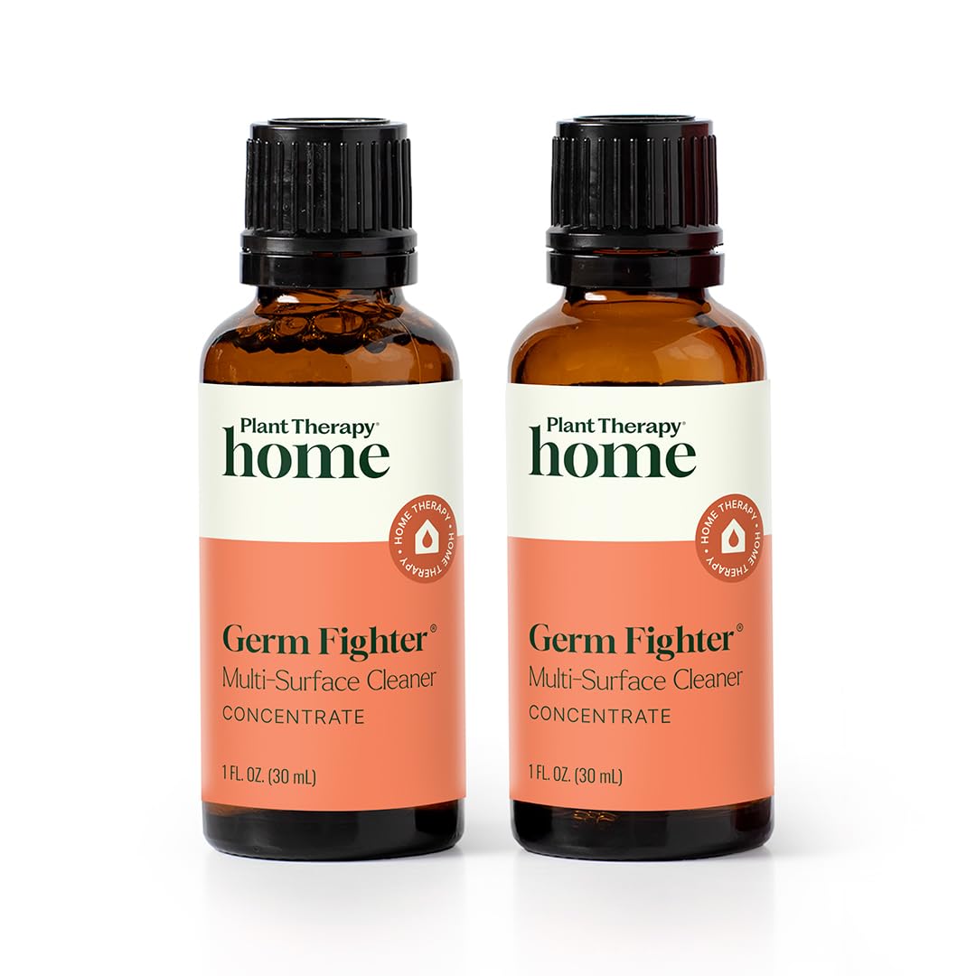 Plant Therapy Home Germ Fighter Blend All Natural Multi-Surface Cleaner Concentrate, Use to Clean Countertops, Stovetops, Tile, Microwave, 30 mL (2-