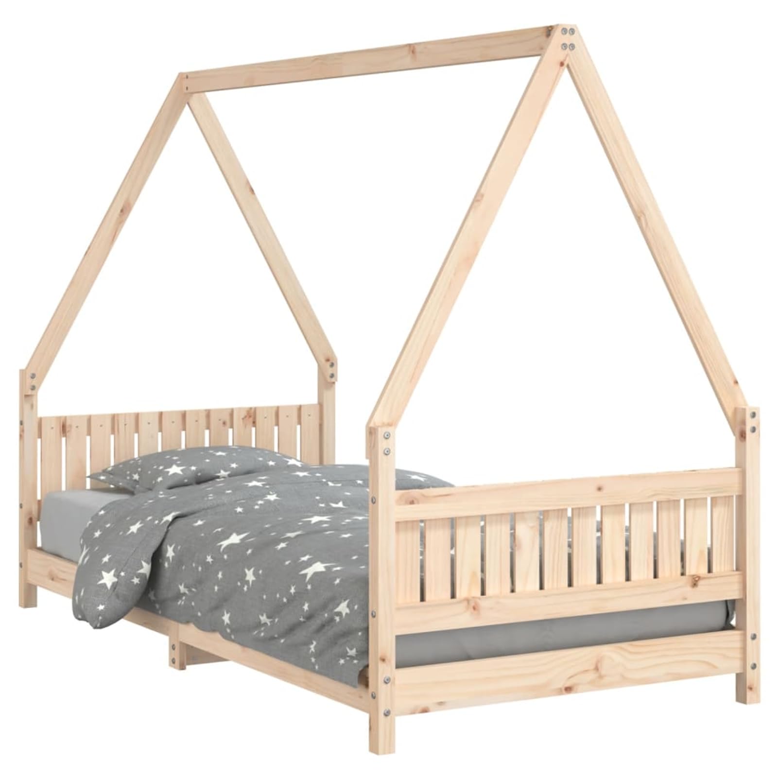 Rantry Holz-Kinderbett in Hausform, 90x190 cm, für Kinder ab 4 Jahren, Montage erforderlich Model834507