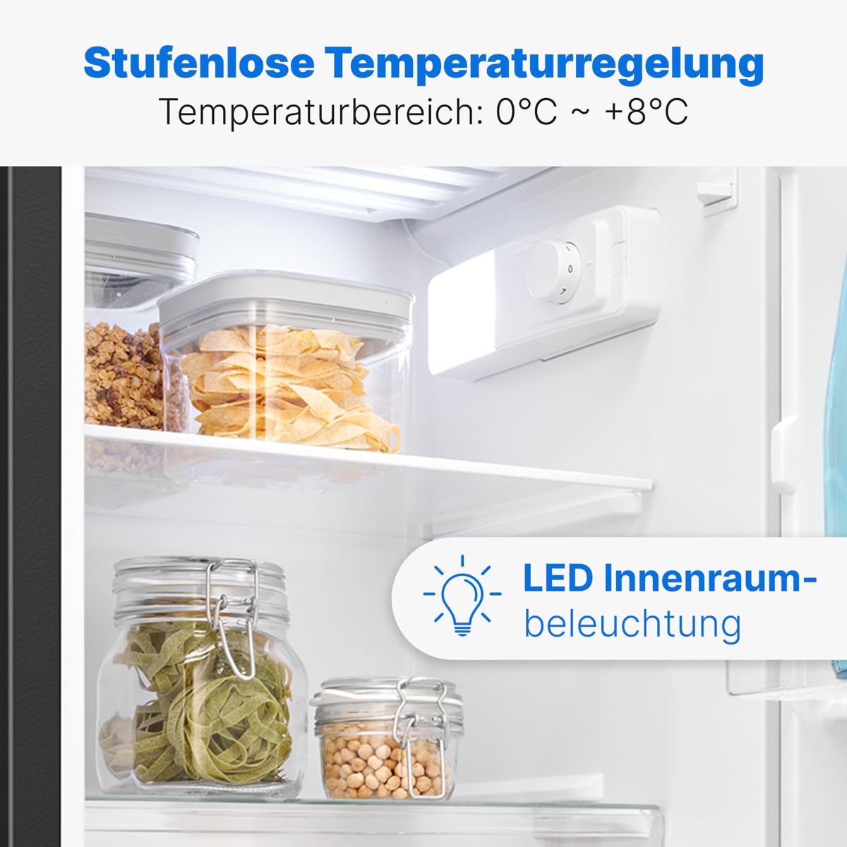 Bomann Kühlschrank mit Gefrierfach 91L KS 7254 schwarz leise