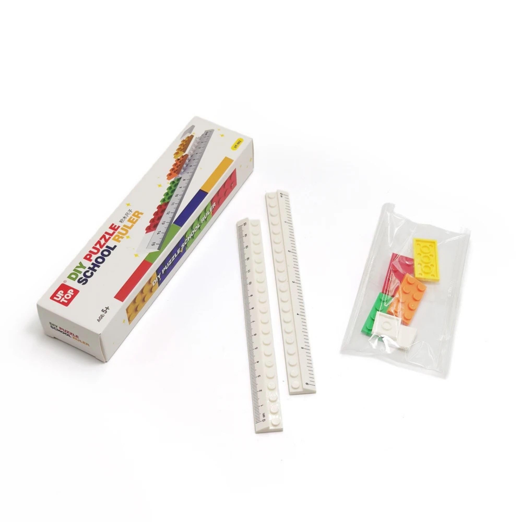 Radiance DIY Puzzle School Ruler with Building Blocks Pack of 1 | Educational STEM Math Learning Toy | Creative Measurement Ruler for Kids & Students (Age 5+) 2